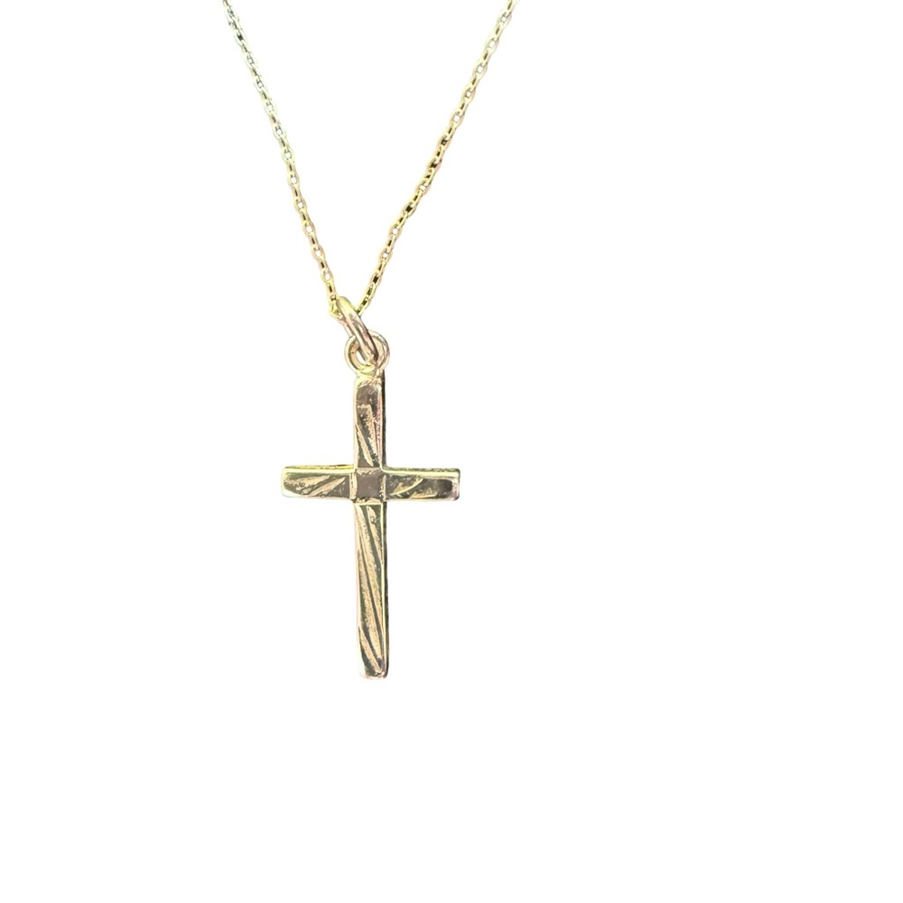 Vintage Cross 925 Sterling Silver 20” Necklace & 925 Cross Pendant‎ Both Stamped
